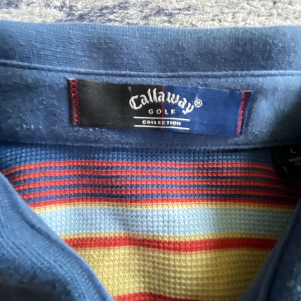 Callaway Golf Men's Striped Polo‎ Golf Shirt Large - Picture 3 of 10